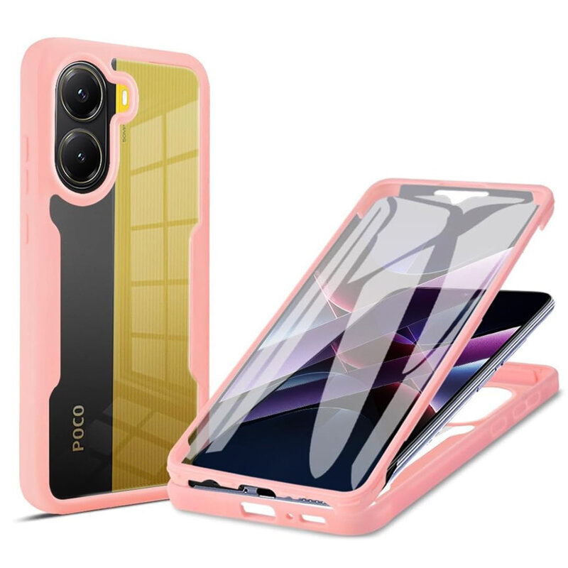 Husa 360° Xiaomi Poco X7 Pro Techsuit ColorVerse, roz