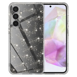 Husa sclipici Samsung Galaxy A35 5G Techsuit SparkleSkin, transparenta