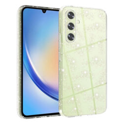 Husa sclipici Samsung Galaxy A34 5G Techsuit SparkleSkin, transparenta