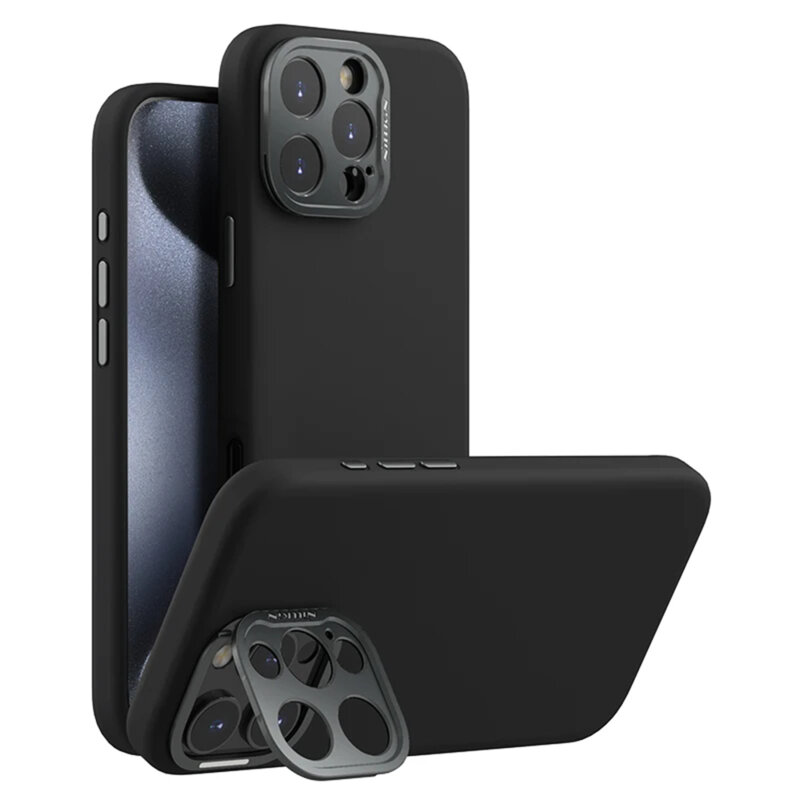 Husa iPhone 16 Pro Max Nillkin Lens Wing Magnetic, negru