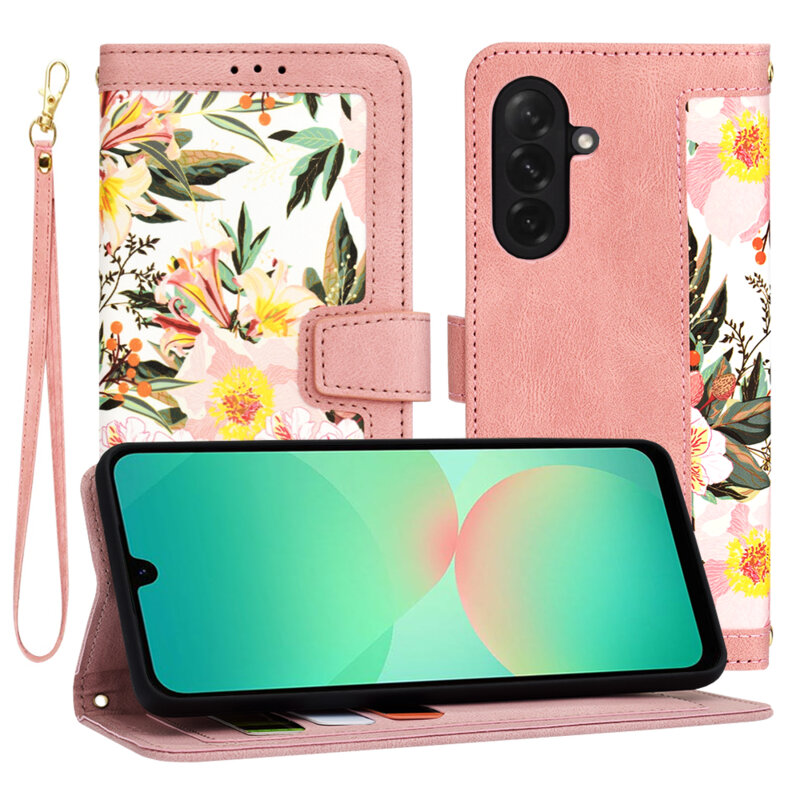 Husa personalizata fete Samsung Galaxy A26 5G Techsuit FlipCraft, roz