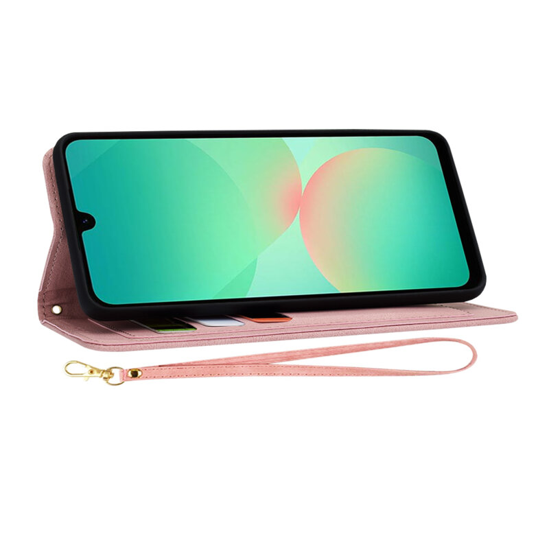 Husa personalizata fete Samsung Galaxy A26 5G Techsuit FlipCraft, roz