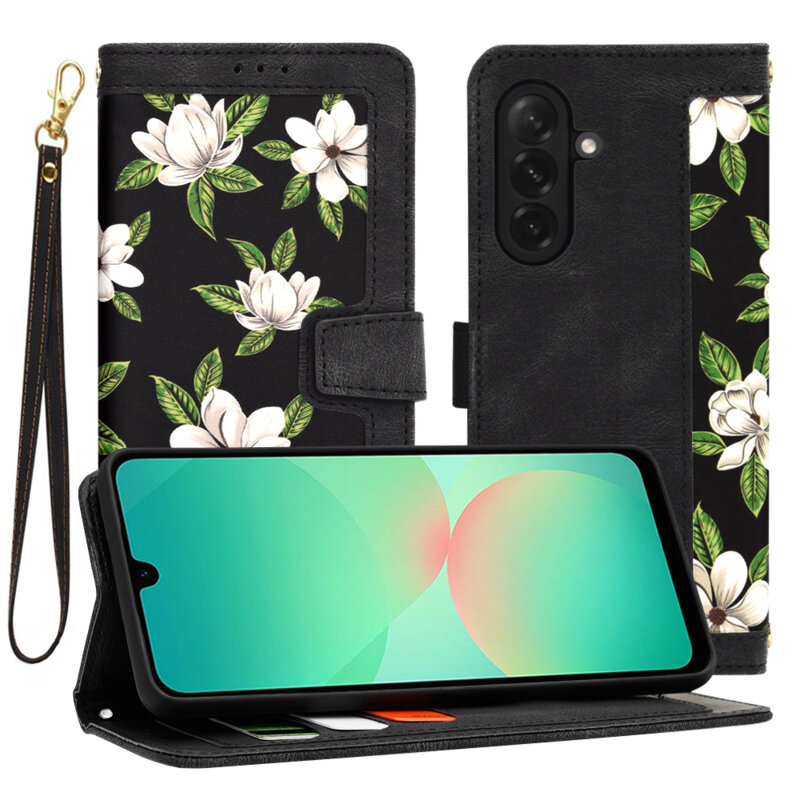 Husa personalizata fete Samsung Galaxy A26 5G Techsuit FlipCraft, negru