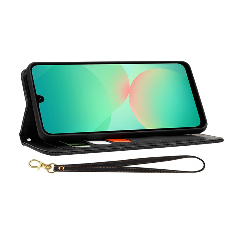 Husa personalizata fete Samsung Galaxy A26 5G Techsuit FlipCraft, negru