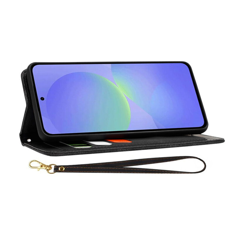 Husa personalizata fete Samsung Galaxy A36 5G Techsuit FlipCraft, negru