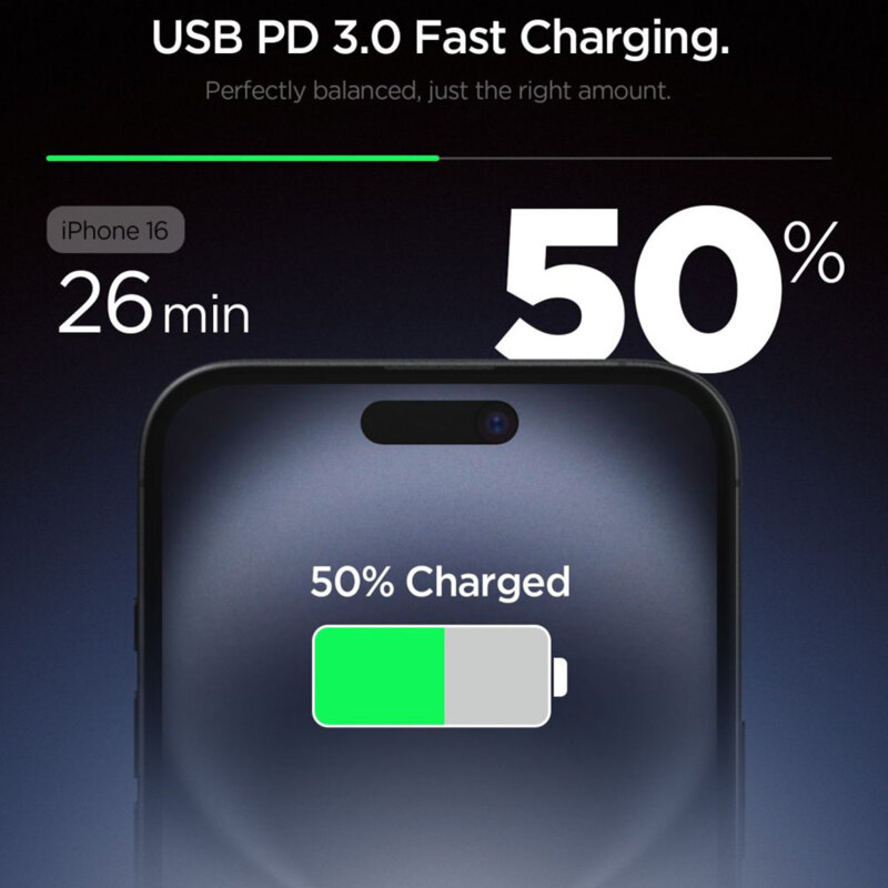 Incarcator tip C Fast Charging, 20W Spigen, alb, EE201EU