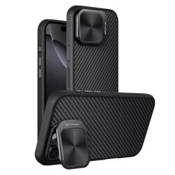 Husa iPhone 16 Pro Max Nillkin CarboProp Magnetic, fara decupaj camera, negru