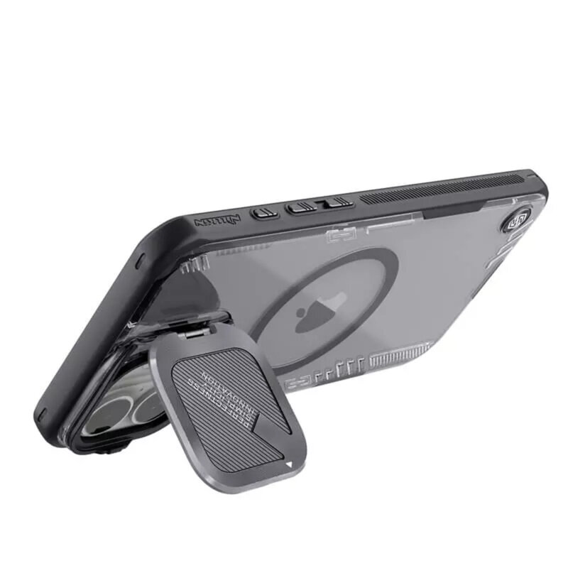 Husa iPhone 16 Plus Nillkin Iceblade Prop Magnetic, fara decupaj camera, negru