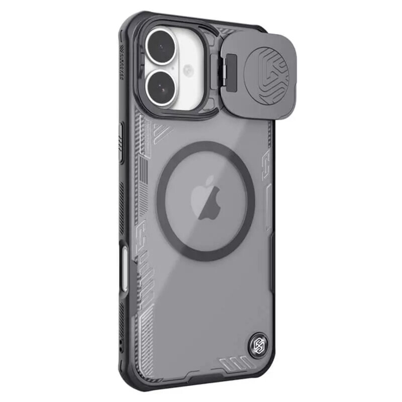 Husa iPhone 16 Nillkin Iceblade Prop Magnetic, fara decupaj camera, negru