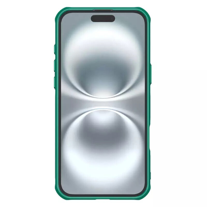 Husa iPhone 16 Plus Nillkin Iceblade Prop Magnetic, fara decupaj camera, verde