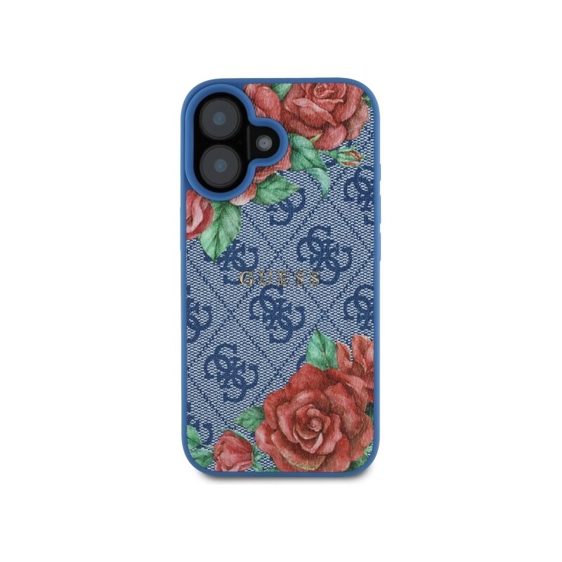 Husa originala Guess iPhone 16 Hardcase 4G, albastru, GUHMP16SP4ROPEMCB