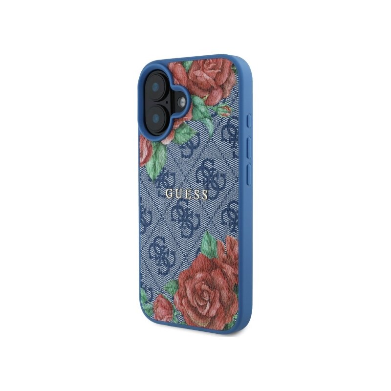 Husa originala Guess iPhone 16 Hardcase 4G, albastru, GUHMP16SP4ROPEMCB