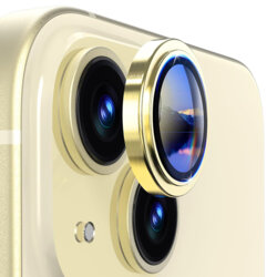 Folie sticla iPhone 14 Plus Lito S+ Camera Protector, galben