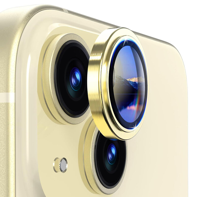 Folie sticla iPhone 14 Plus Lito S+ Camera Protector, galben