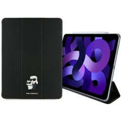 Husa iPad Air 13 (2024) Karl Lagerfeld Saffiano Magnetic Karl &Choupette, negru, KLFC13RM24SAKCK