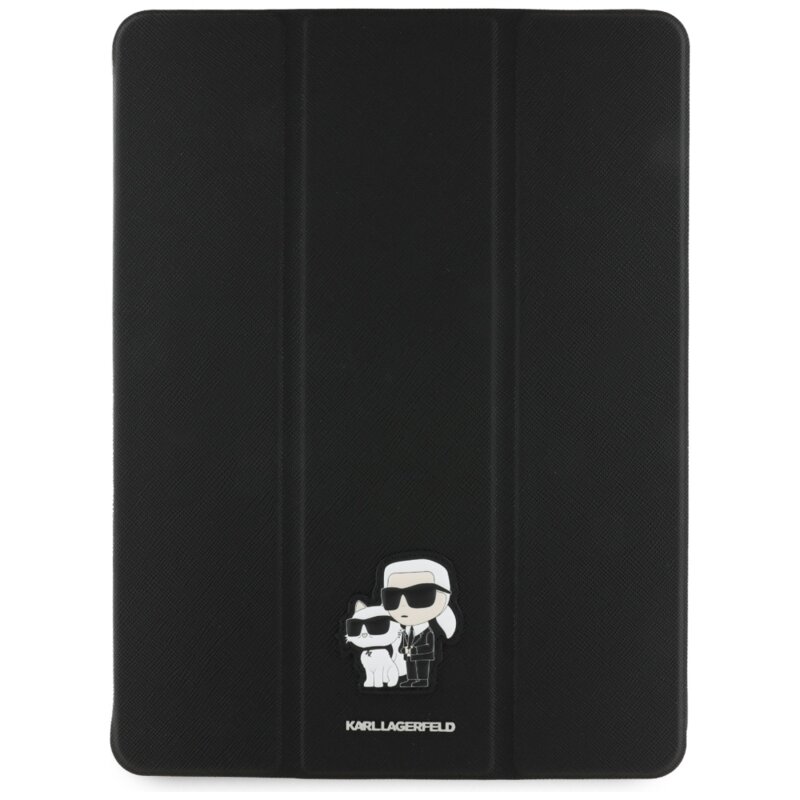 Husa iPad Air 13 (2024) Karl Lagerfeld Saffiano Magnetic Karl &Choupette, negru, KLFC13RM24SAKCK