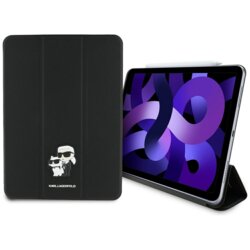 Husa iPad Air 11 (2024) Karl Lagerfeld Saffiano Magnetic Karl &Choupette, negru, KLFC11RM24SAKCK
