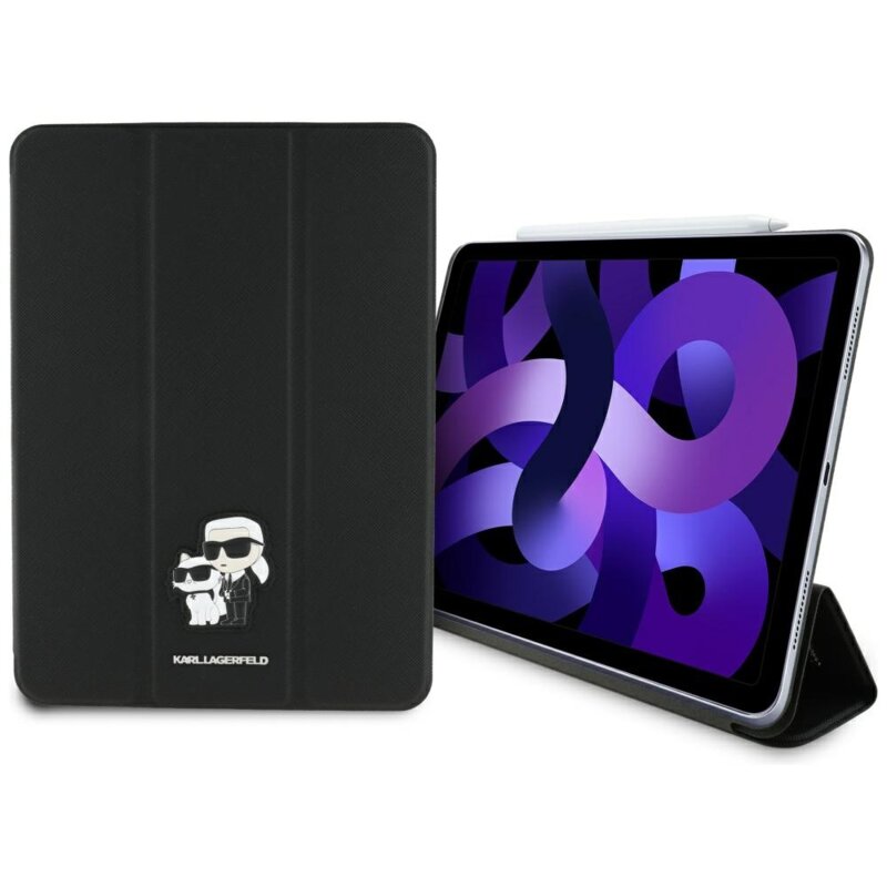 Husa iPad Air 11 (2024) Karl Lagerfeld Saffiano Magnetic Karl &Choupette, negru, KLFC11RM24SAKCK