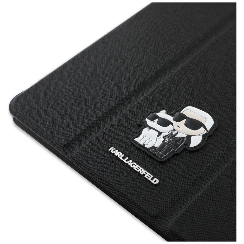 Husa iPad Air 11 (2024) Karl Lagerfeld Saffiano Magnetic Karl &Choupette, negru, KLFC11RM24SAKCK