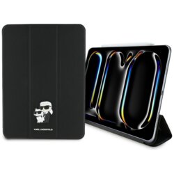 Husa iPad Pro 11 (2024) Karl Lagerfeld Saffiano Magnetic Karl &Choupette, negru, KLFC11PM24SAKCK