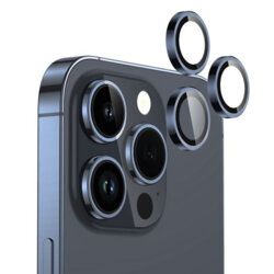 Folie sticla iPhone 15 Pro Camera Protector Lito S+, albastru