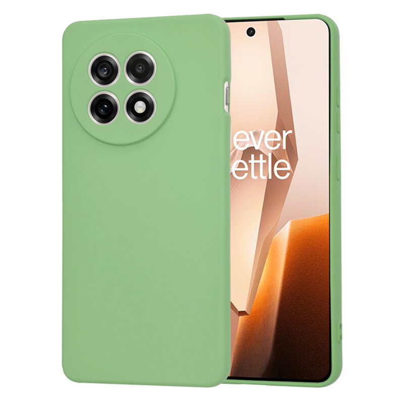 Husa silicon OnePlus 13R Techsuit SoftFlex, verde deschis