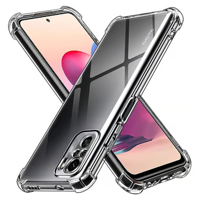 Husa Xiaomi Redmi Note 10 4G Techsuit Shockproof Clear Silicone, transparenta