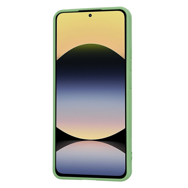 Husa silicon Xiaomi Redmi Note 14 4G (163.25 x 76.55 x 8.16mm) Techsuit SoftFlex, verde deschis