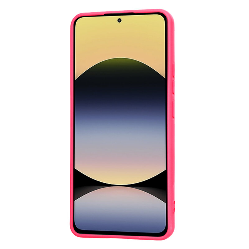 Husa silicon Xiaomi Redmi Note 14 4G (163.25 x 76.55 x 8.16mm) Techsuit SoftFlex, fucsia