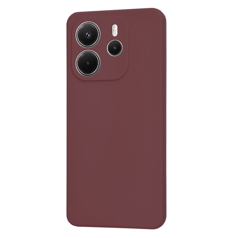 Husa silicon Xiaomi Redmi Note 14 4G (Regional) Techsuit SoftFlex, bordo