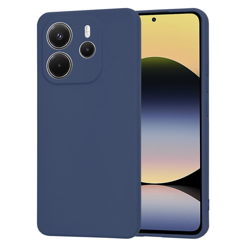 Husa silicon Xiaomi Redmi Note 14 4G (163.25 x 76.55 x 8.16mm) Techsuit SoftFlex, bleumarin