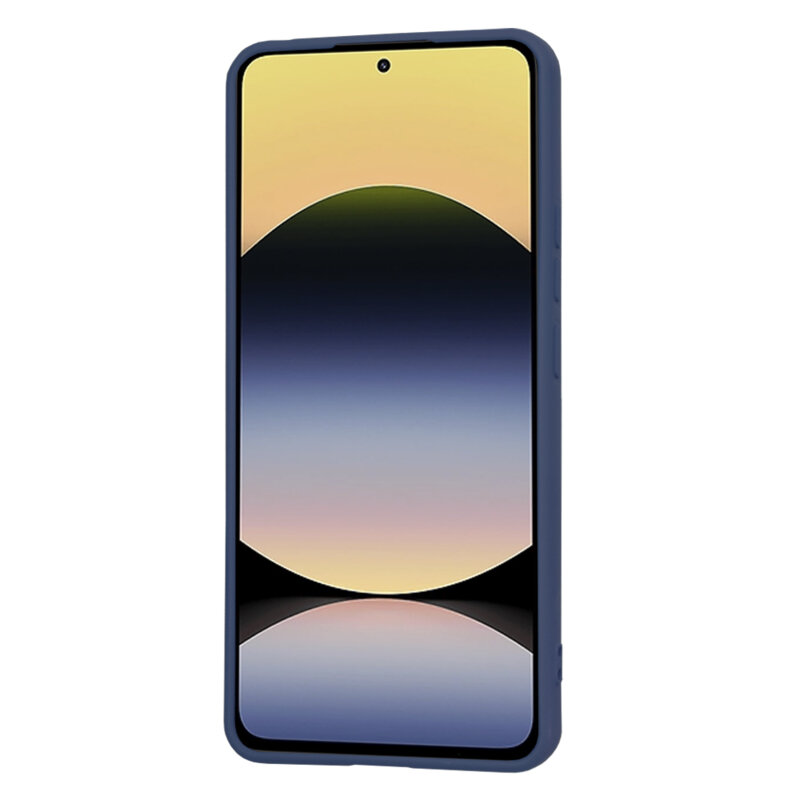 Husa silicon Xiaomi Redmi Note 14 4G (163.25 x 76.55 x 8.16mm) Techsuit SoftFlex, bleumarin
