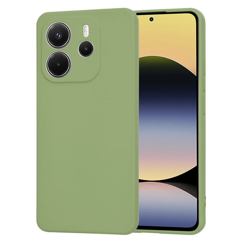 Husa silicon Xiaomi Redmi Note 14 4G (163.25 x 76.55 x 8.16mm) Techsuit SoftFlex, verde