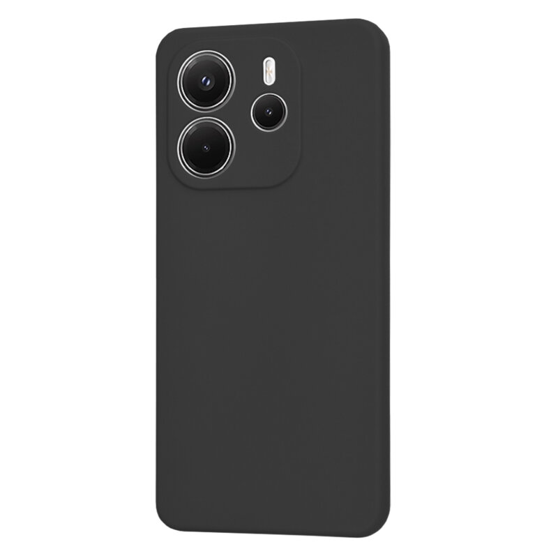 Husa silicon Xiaomi Redmi Note 14 4G (Regional) Techsuit SoftFlex, negru