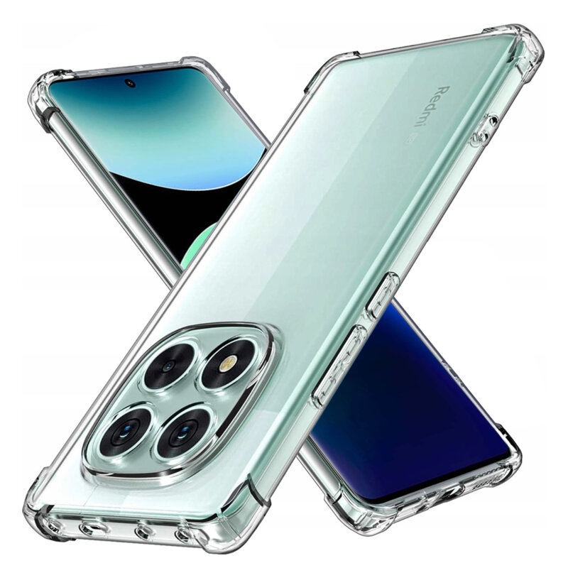 Husa Xiaomi Redmi Note 14 Pro 5G Techsuit Shockproof Clear Silicone, transparenta