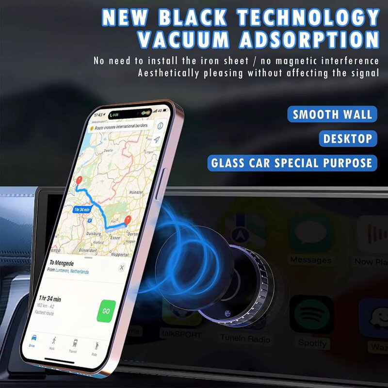 Suport auto MagSafe cu incarcare wireless pentru telefon 15W Techsuit HOLD253