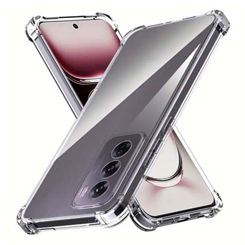 Husa Oppo Reno12 Pro Techsuit Shockproof Clear Silicone, transparenta