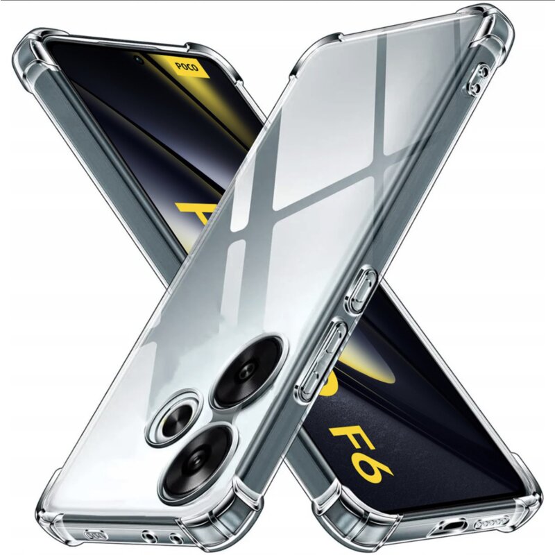 Husa Xiaomi Poco F6 Techsuit Shockproof Clear Silicone, transparenta