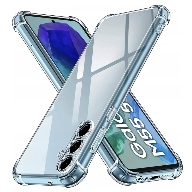 Husa Samsung Galaxy M55 Techsuit Shockproof Clear Silicone, transparenta
