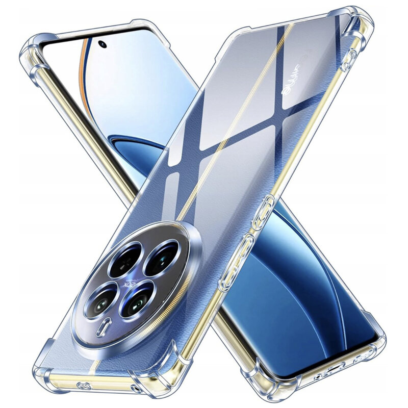 Husa Realme 12+ Techsuit Shockproof Clear Silicone, transparenta