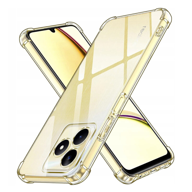 Husa Realme C51 Techsuit Shockproof Clear Silicone, transparenta