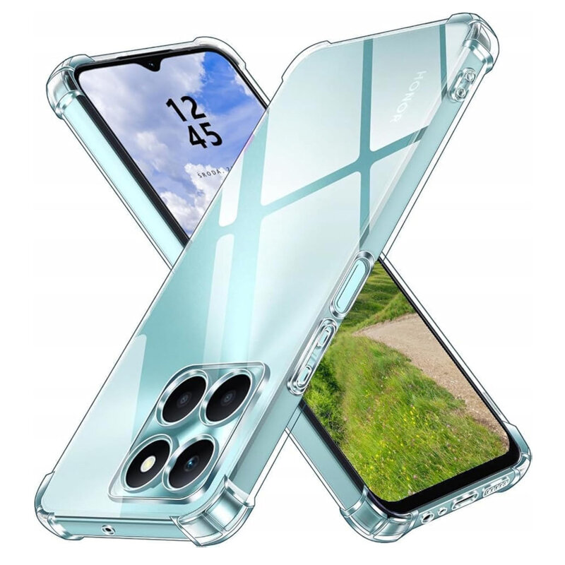 Husa Honor X8b Techsuit Shockproof Clear Silicone, transparenta