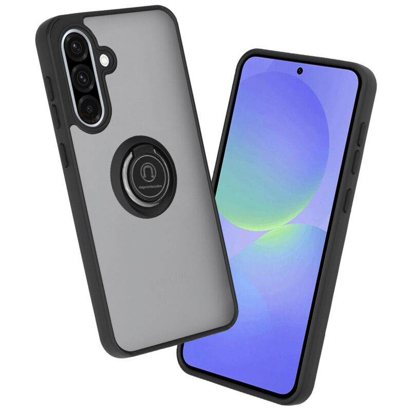 Husa Samsung Galaxy A36 5G Techsuit Glinth cu inel suport stand magnetic, negru
