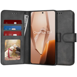 Husa 360 OnePlus 13R Techsuit Diary Book, negru