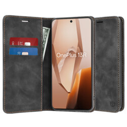 Husa piele OnePlus 13R Techsuit Confy Cover, negru