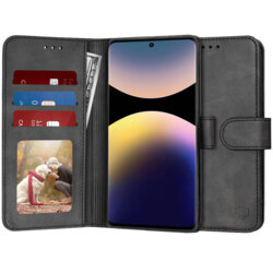 Husa 360 Xiaomi Redmi Note 14 Pro 4G Techsuit Diary Book, negru