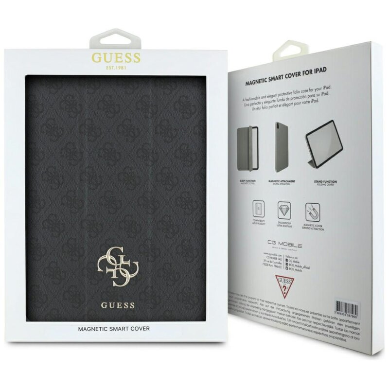 Husa iPad Air 13 (2025) Guess Magnetic 4G Big Logo, negru