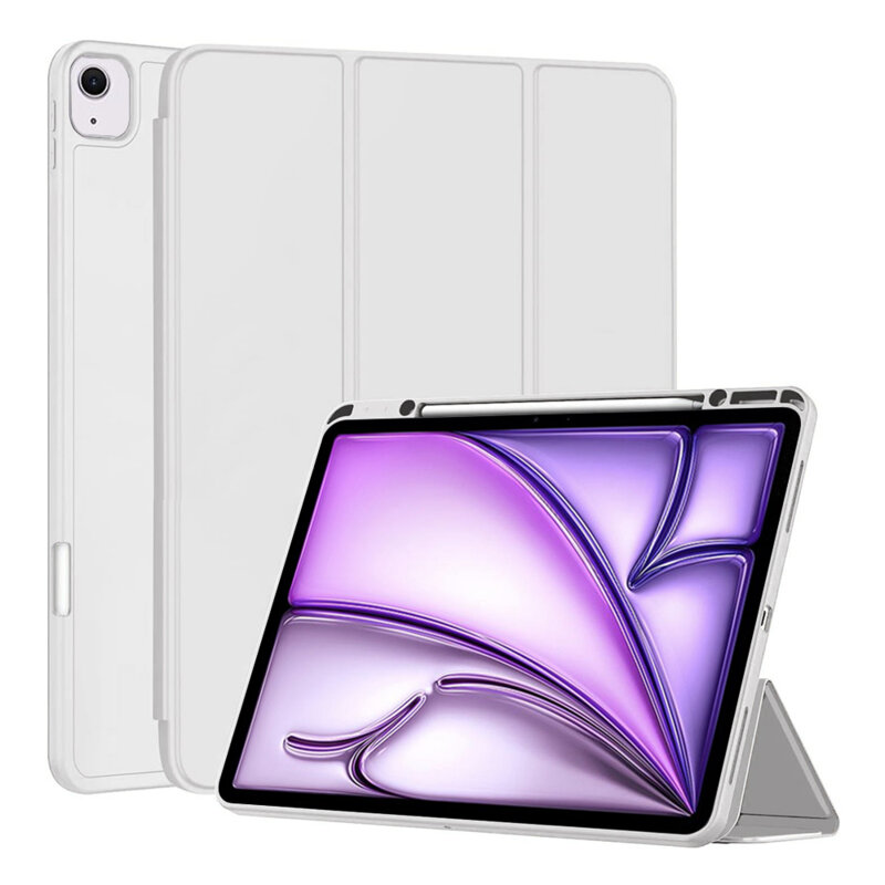 Husa iPad Air 13 (2025) Techsuit Flex Trifold Pen, gri