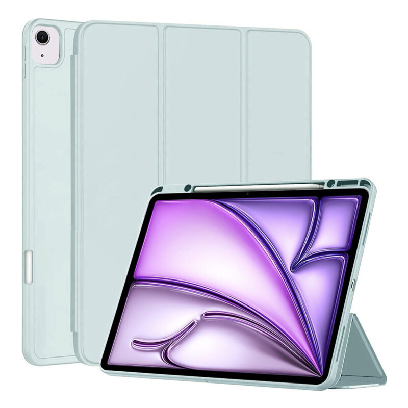 Husa iPad Air 13 (2025) Techsuit Flex Trifold Pen, bleu