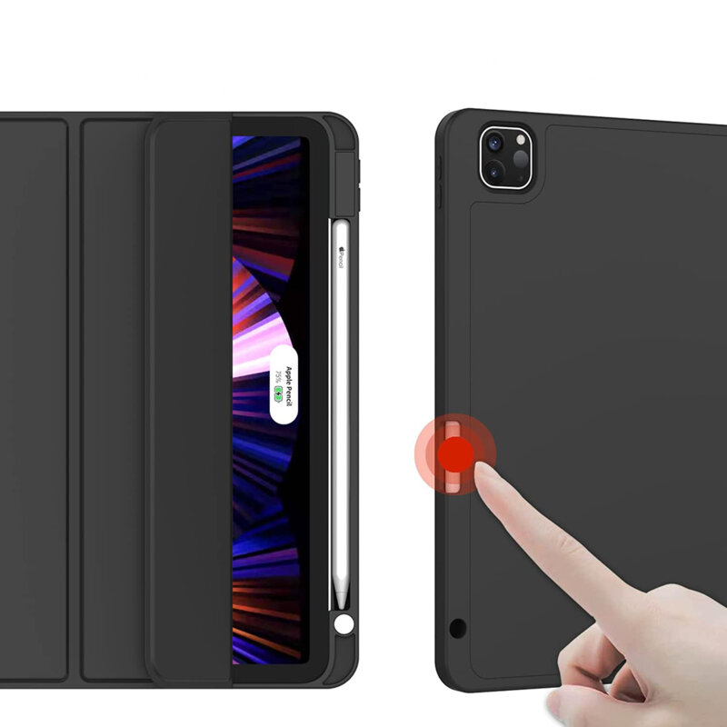 Husa iPad Air 13 (2025) Techsuit Flex Trifold Pen, roz